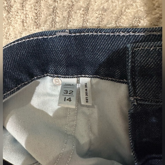 Loft Wide Leg Cargo Dark Wash Denim Jeans size 32 or 14 - Picture 3 of 9